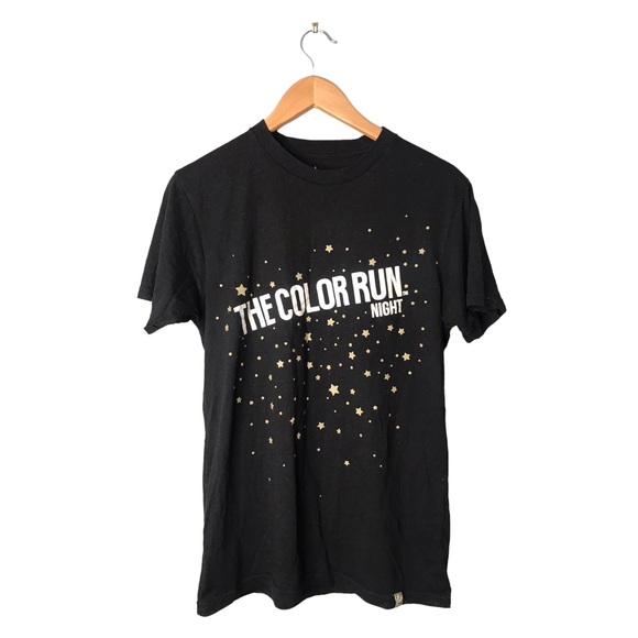 The color run | Black and gold star the color run night T-shirt - Picture 2 of 6